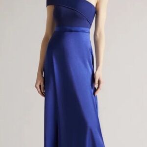 Ted Baker Ivena Elegant Blue One-Shoulder Dress